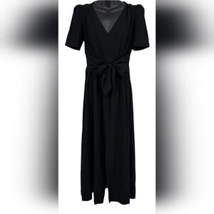 Calvin Klein Elegant Black Dress Tie Front Or Back